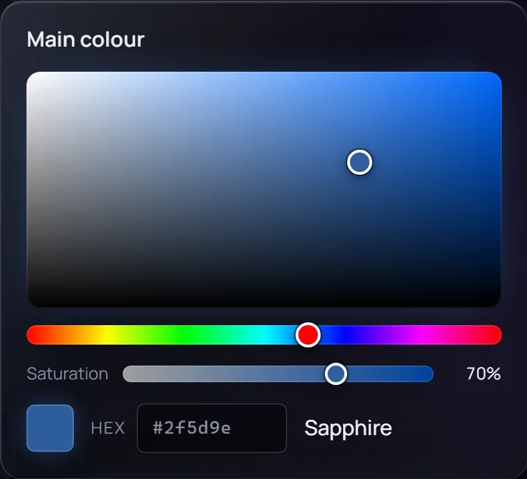 Set the colour